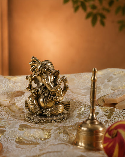 Ganesh Ji with Mukut Sitting