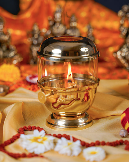 Diya With Cover